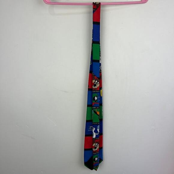 Vintage 1997 Warner Brothers Looney Tunes Stamp Collection Neck Tie - Picture 3 of 5